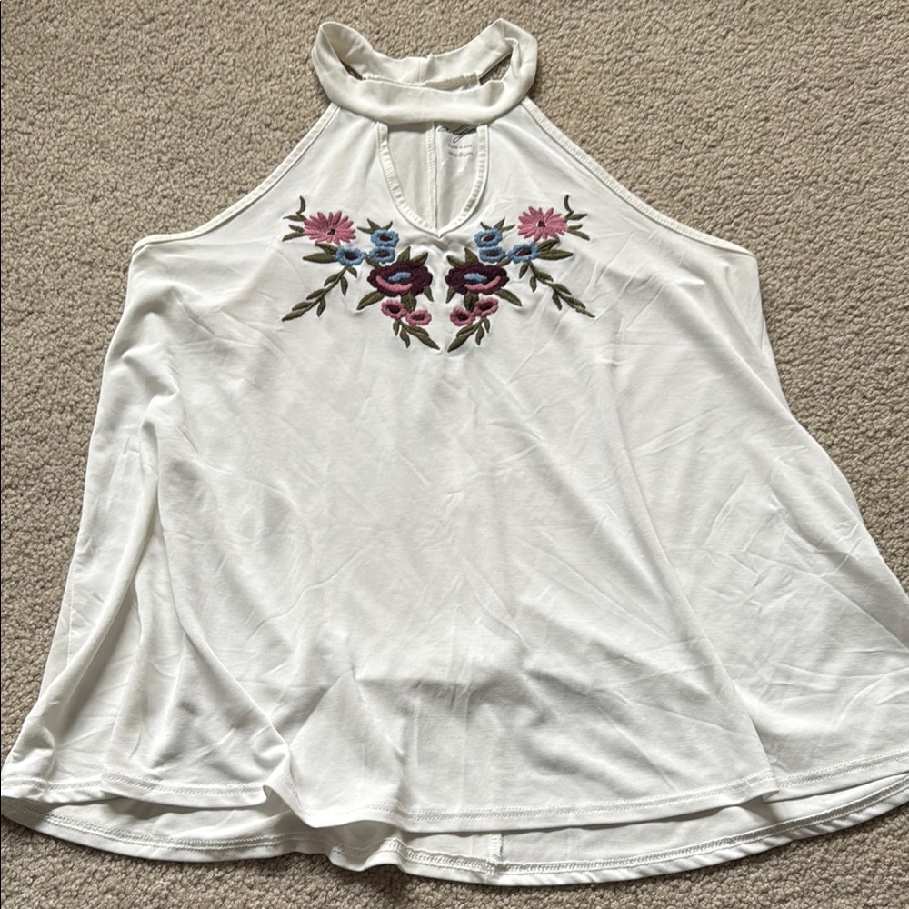 Alya Floral Embellished Tank Top